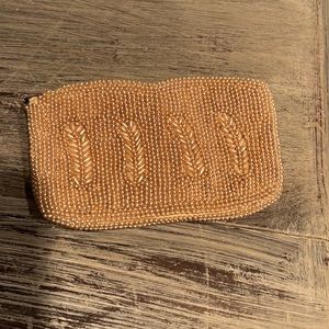 Vintage seed pearl pouch.